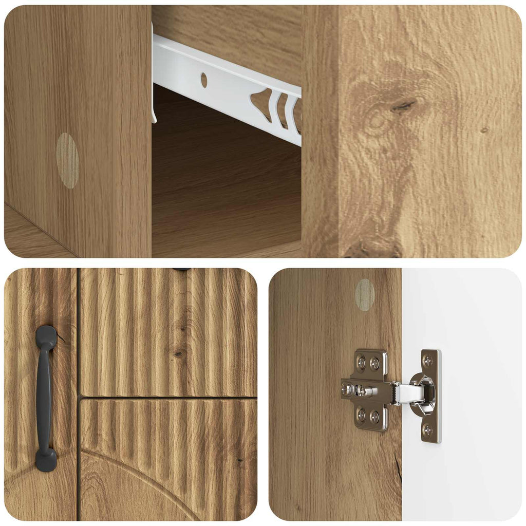 Sideboard Artisan-Eiche 89 x 34,5 x 57 cm Holzwerkstoff