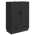Sideboard Schwarz 66 x 34,5 x 92 cm Holzwerkstoff
