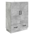 Sideboard Betongrau 66 x 34,5 x 92 cm Holzwerkstoff