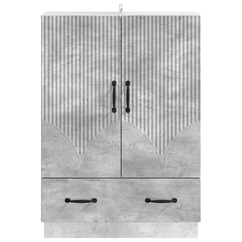Sideboard Betongrau 66 x 34,5 x 92 cm Holzwerkstoff