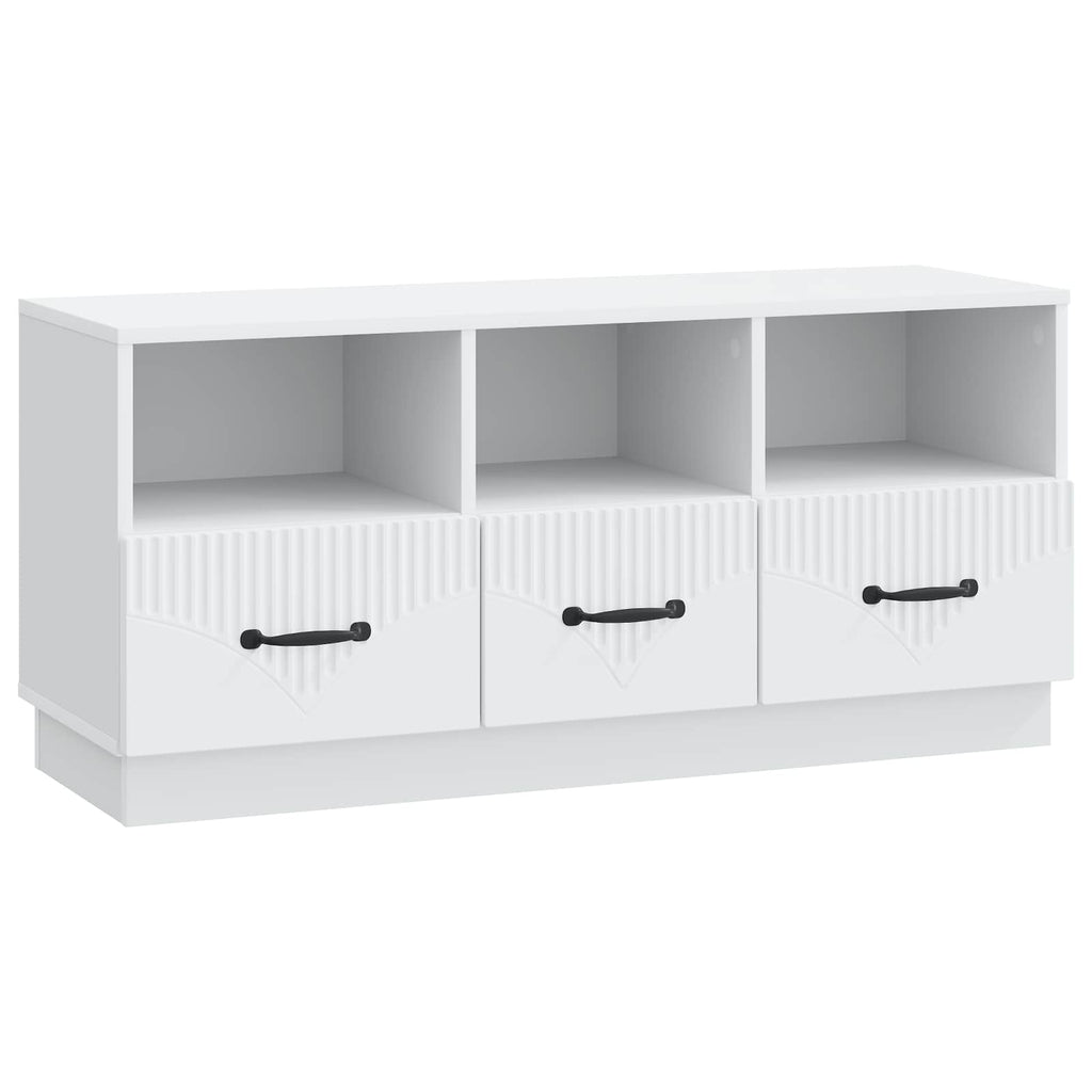 TV-Schränk mit Schubladen Weiß 102 x 34,5 x 47 cm Holzwerkstoff