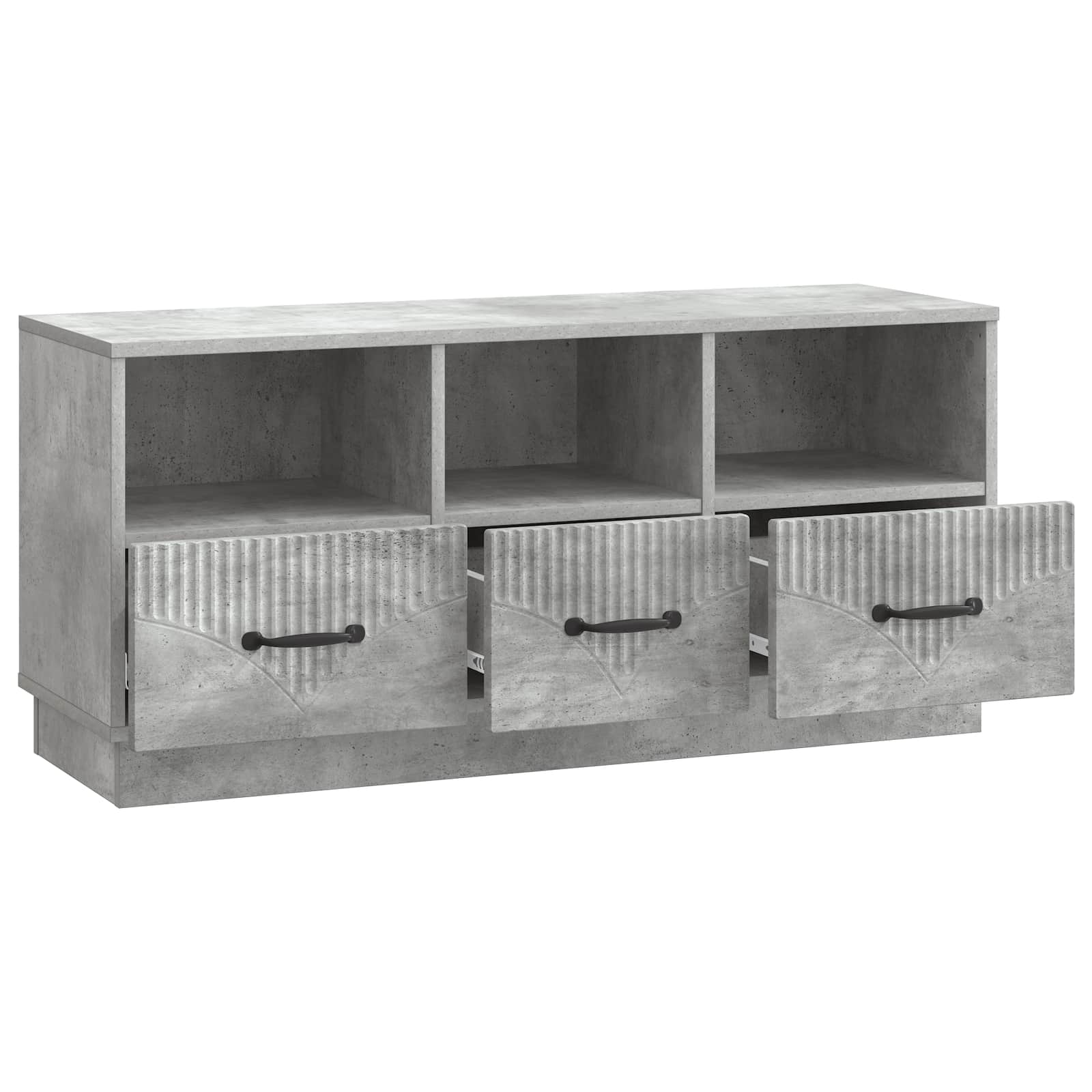 TV-Schränk Betongrau 102 x 34,5 x 47 cm Holzwerkstoff
