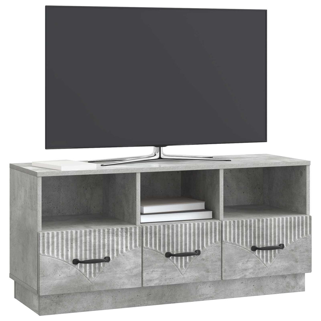 TV-Schränk Betongrau 102 x 34,5 x 47 cm Holzwerkstoff