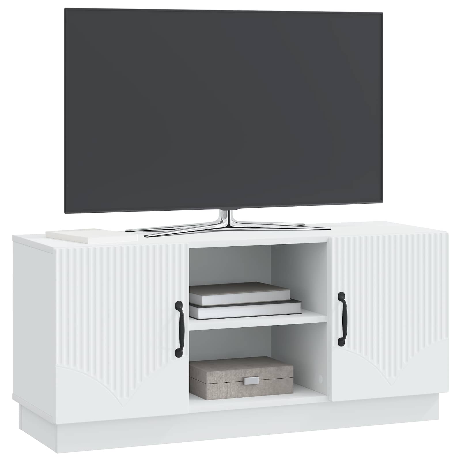 TV-Schränk Weiß 102 x 34,5 x 47 cm Holzwerkstoff