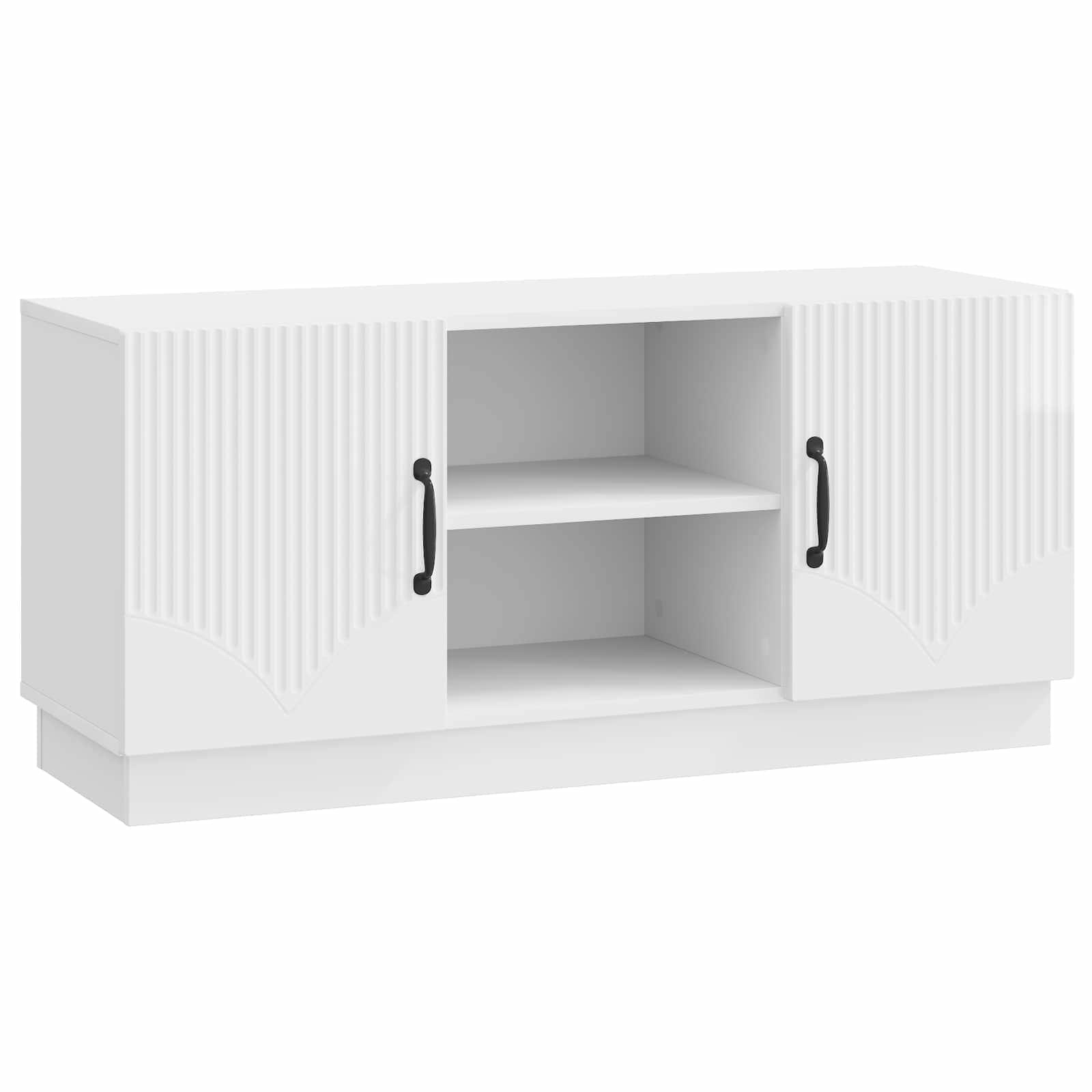 TV-Schränk Hochglanz Weiß 102 x 34,5 x 47 cm Holzwerkstoff