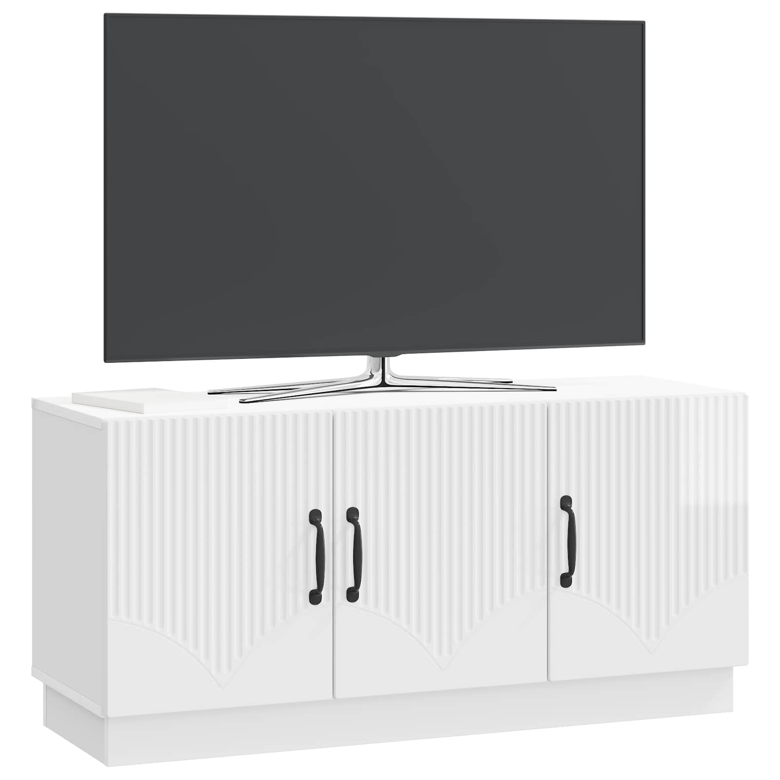 TV-Schränk Hochglanz Weiß 99 x 34,5 x 47 cm Holzwerkstoff