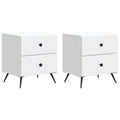 Nachttisch 2 pcs Weiß 43 x 34,5 x 47,5 cm Holzwerkstoff