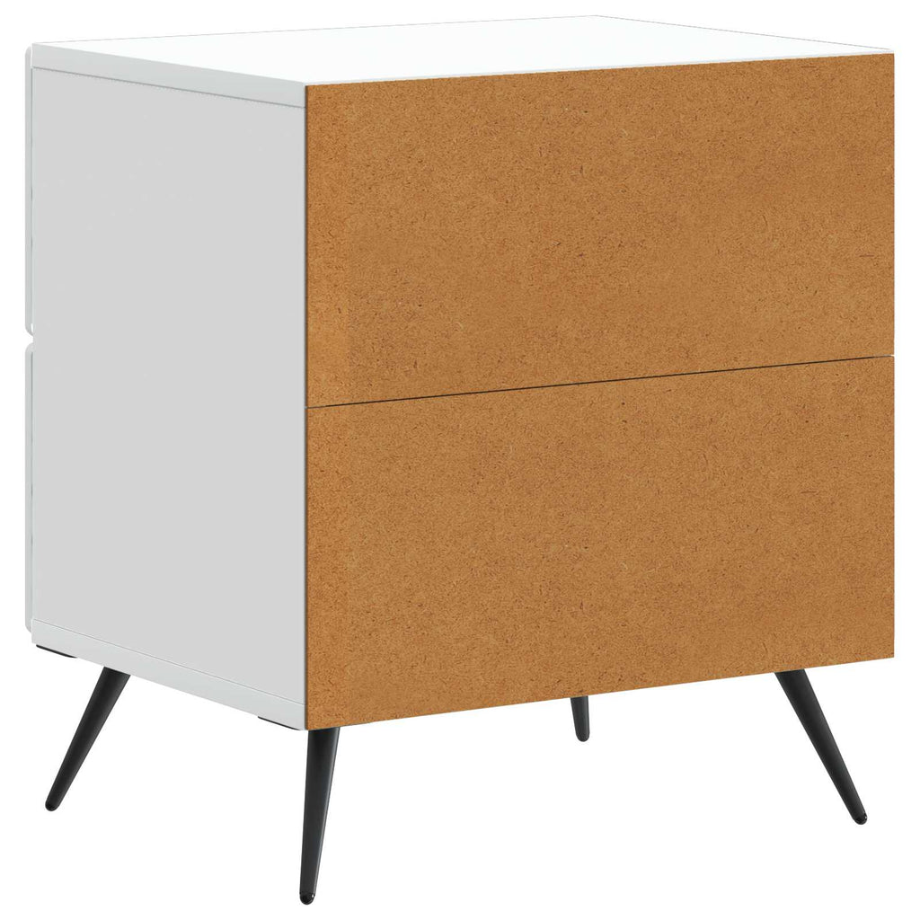 Nachttisch 2 pcs Weiß 43 x 34,5 x 47,5 cm Holzwerkstoff