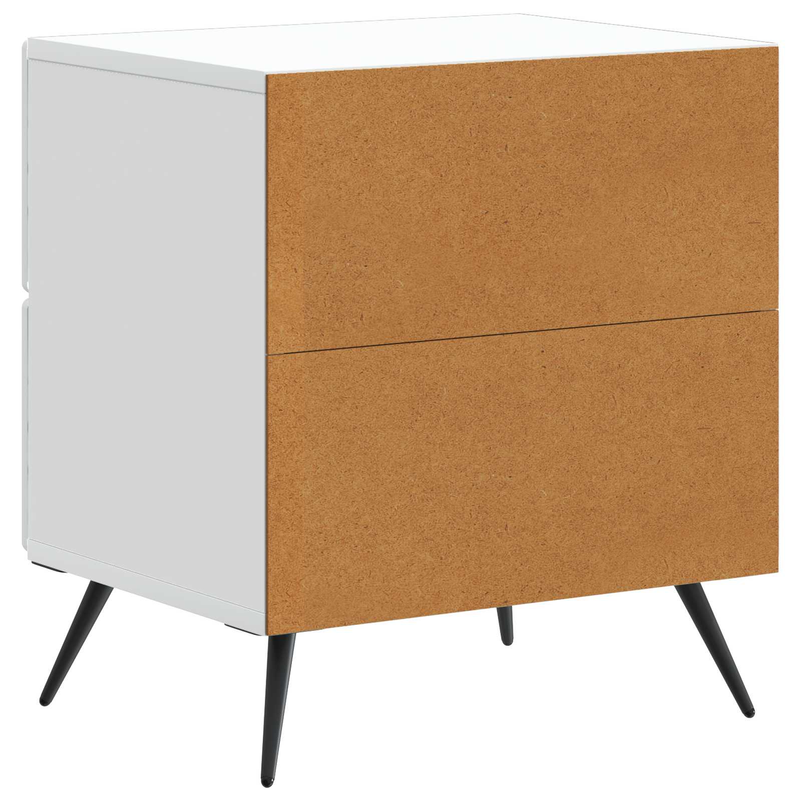 Nachttisch 2 pcs Weiß 43 x 34,5 x 47,5 cm Holzwerkstoff