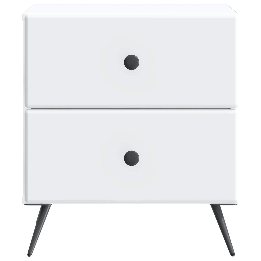 Nachttisch 2 pcs Weiß 43 x 34,5 x 47,5 cm Holzwerkstoff