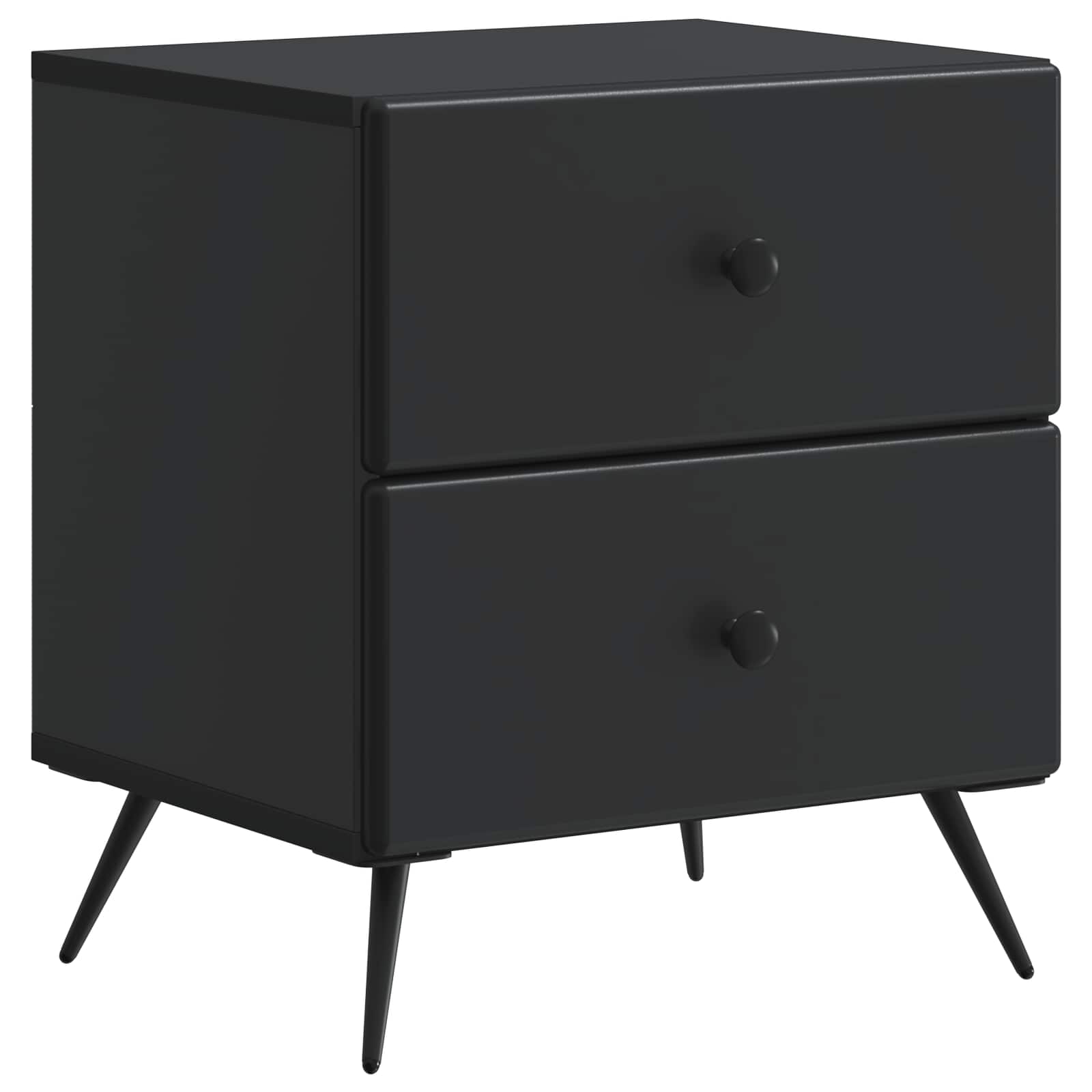 Nachttisch 2 pcs Schwarz 43 x 34,5 x 47,5 cm Holzwerkstoff