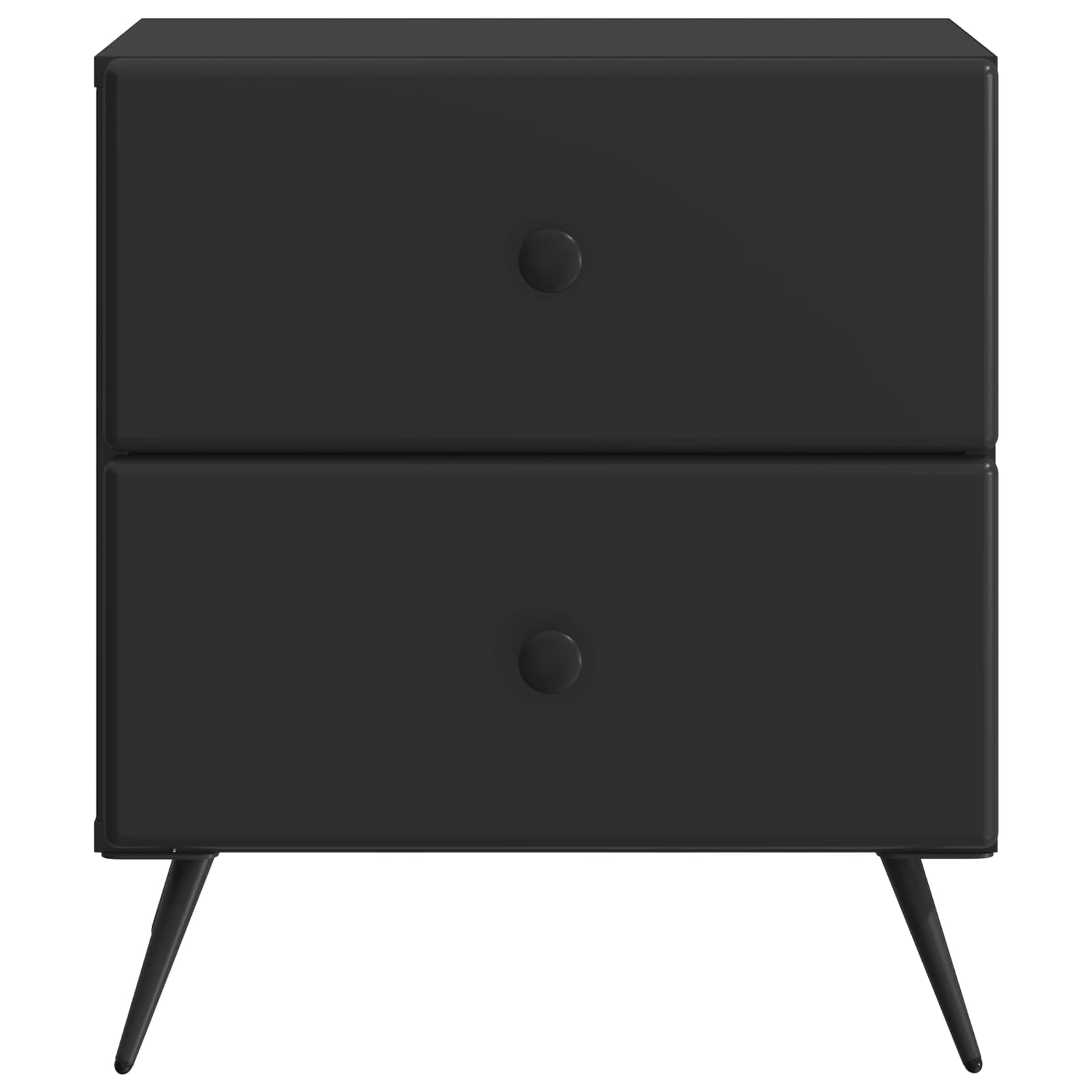 Nachttisch 2 pcs Schwarz 43 x 34,5 x 47,5 cm Holzwerkstoff