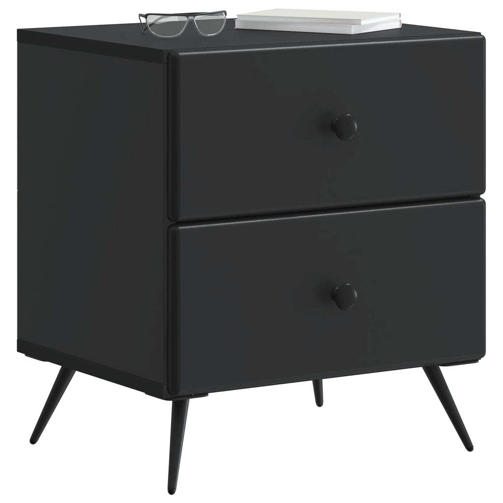 Nachttisch 2 pcs Schwarz 43 x 34,5 x 47,5 cm Holzwerkstoff
