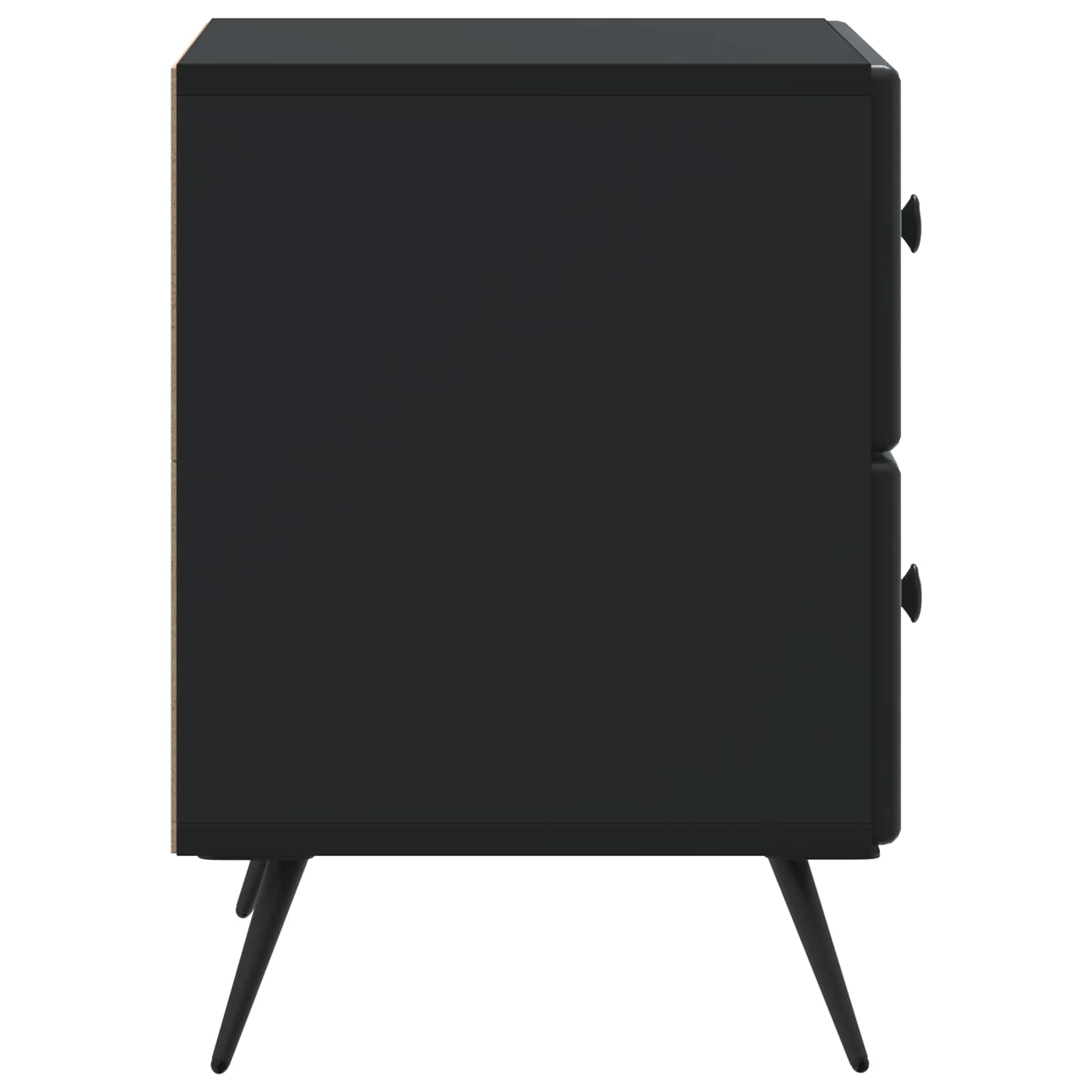 Nachttisch 2 pcs Schwarz 43 x 34,5 x 47,5 cm Holzwerkstoff