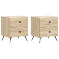 Nachttisch 2 pcs Sonoma-Eiche 43 x 34,5 x 47,5 cm Holzwerkstoff