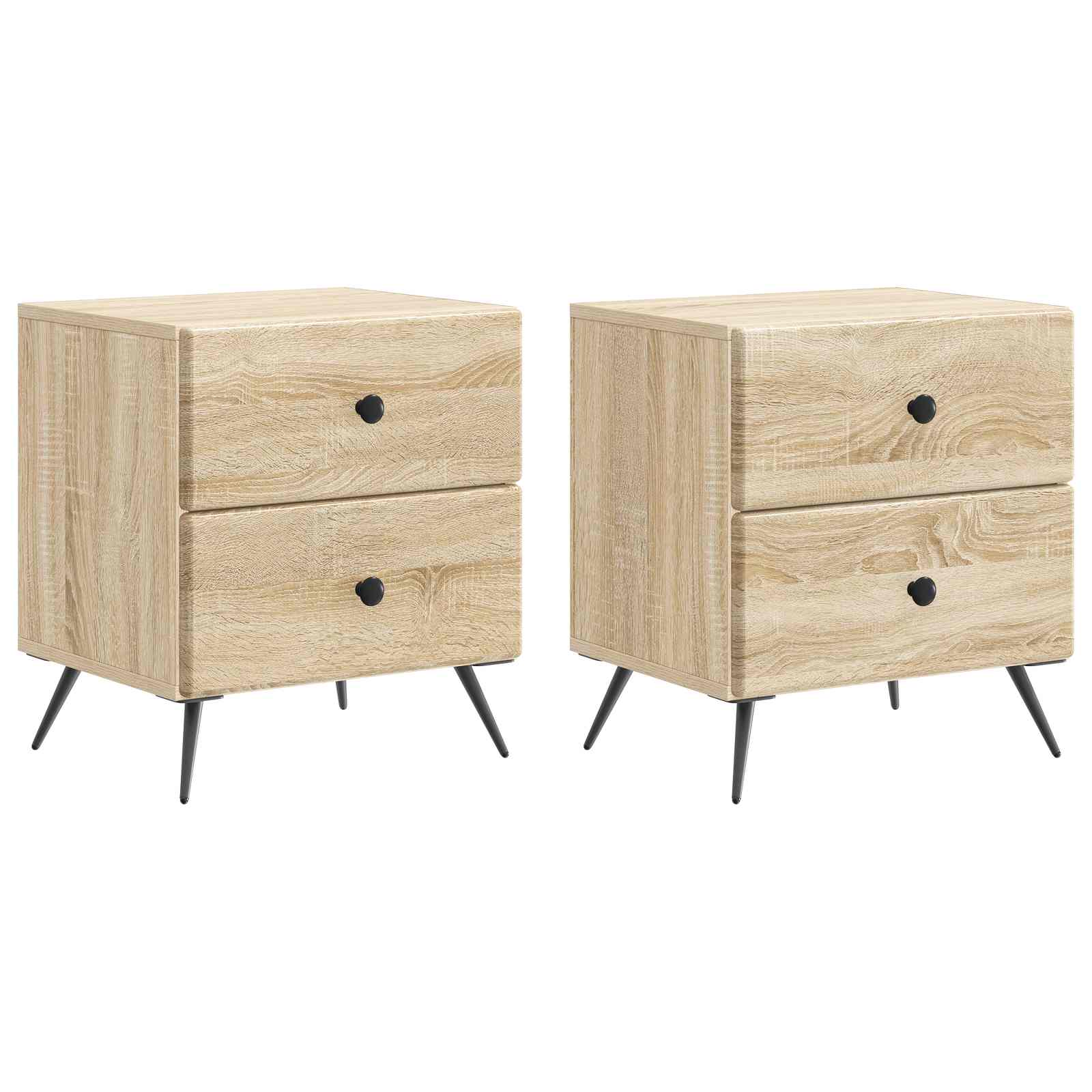 Nachttisch 2 pcs Sonoma-Eiche 43 x 34,5 x 47,5 cm Holzwerkstoff