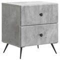 Nachttisch Betongrau 43 x 34,5 x 47,5 cm Holzwerkstoff