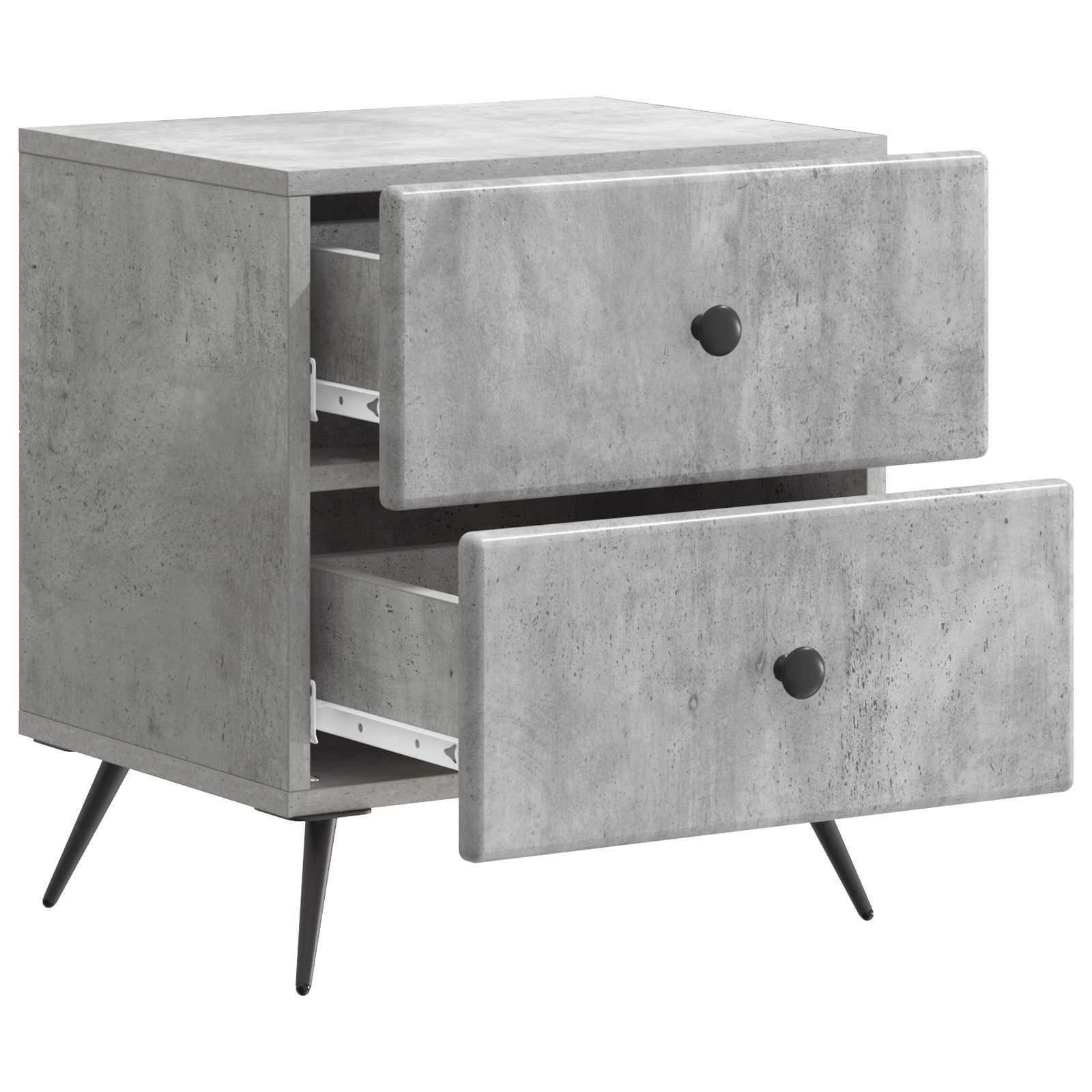 Nachttisch Betongrau 43 x 34,5 x 47,5 cm Holzwerkstoff
