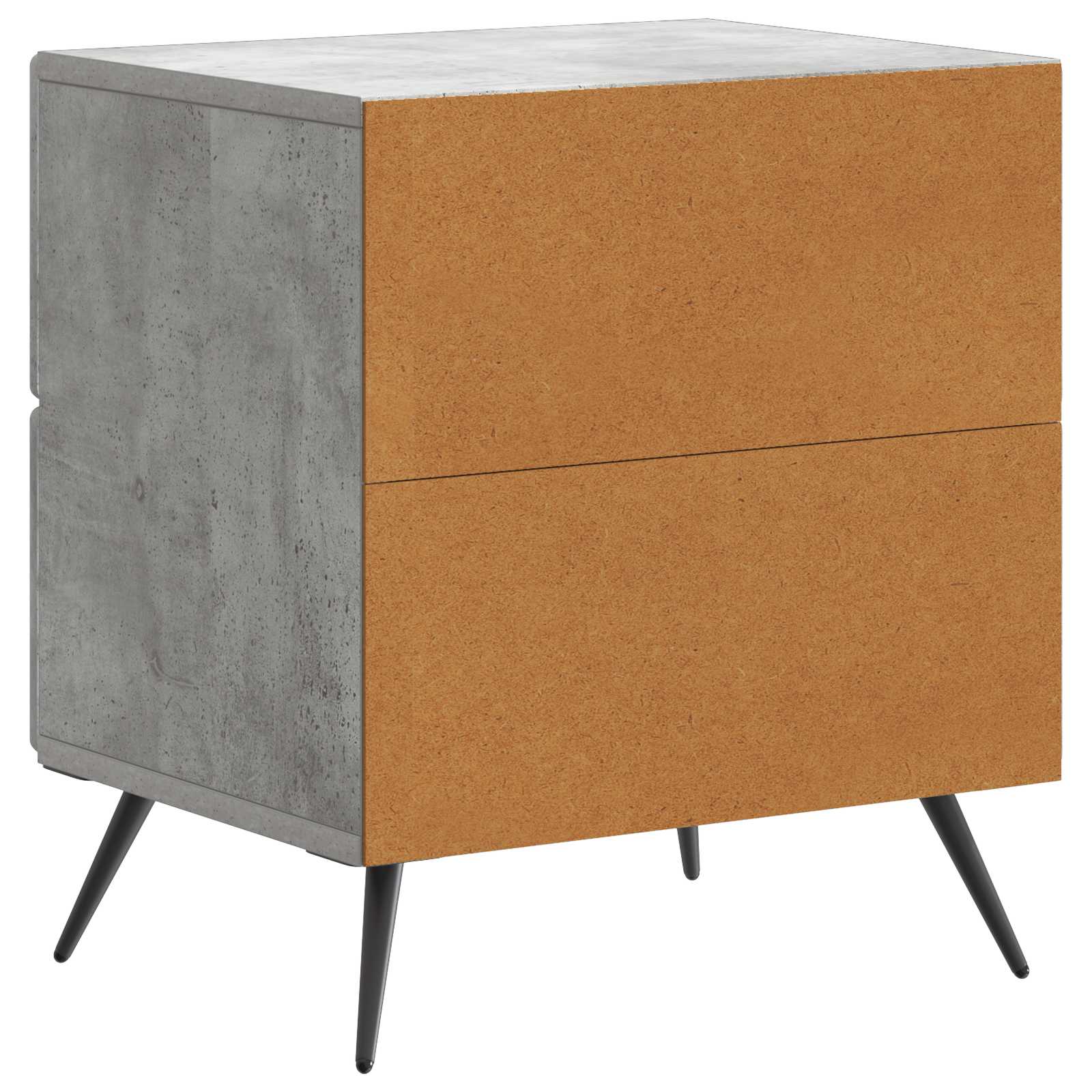 Nachttisch Betongrau 43 x 34,5 x 47,5 cm Holzwerkstoff