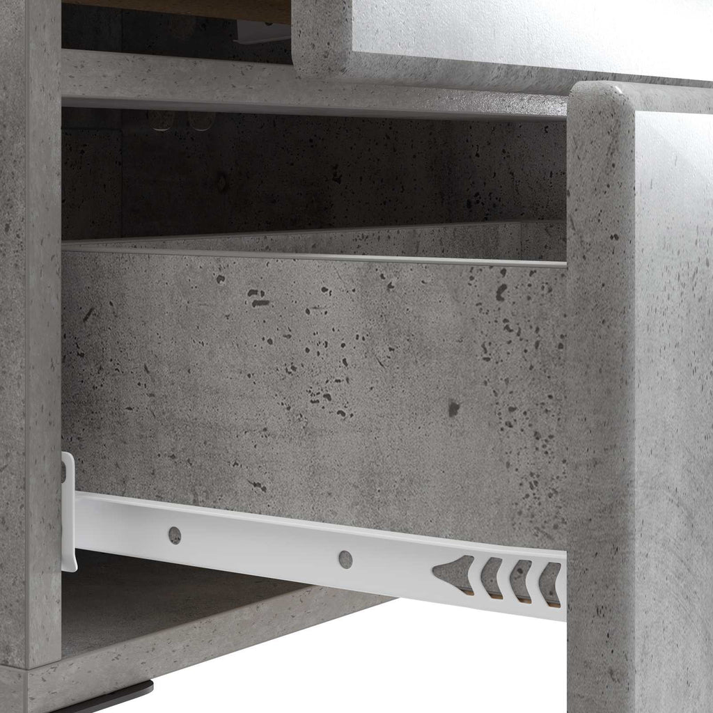 Nachttisch 2 pcs Betongrau 43 x 34,5 x 47,5 cm Holzwerkstoff