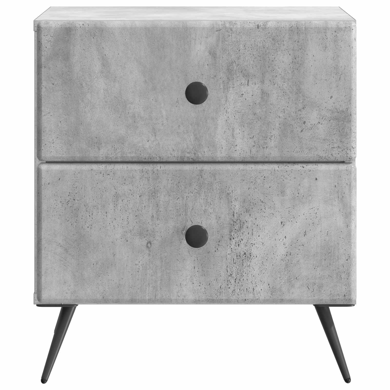 Nachttisch 2 pcs Betongrau 43 x 34,5 x 47,5 cm Holzwerkstoff