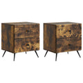 Nachttisch 2 pcs Geräucherte Eiche 43 x 34,5 x 47,5 cm