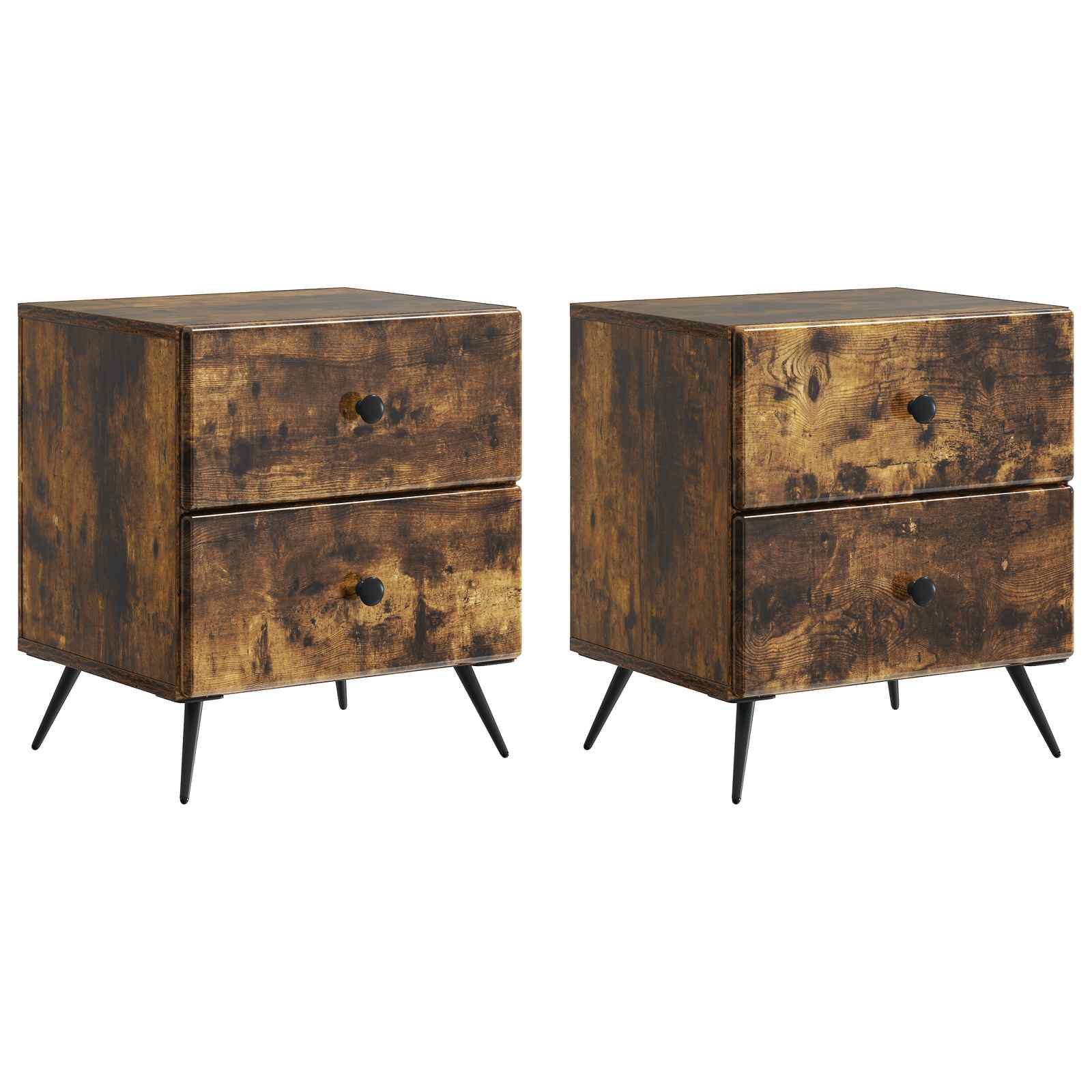 Nachttisch 2 pcs Geräucherte Eiche 43 x 34,5 x 47,5 cm