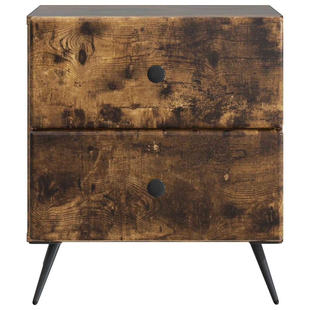Nachttisch 2 pcs Geräucherte Eiche 43 x 34,5 x 47,5 cm