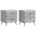 Nachttisch 2 pcs Graues Sonoma 43 x 34,5 x 47,5 cm
