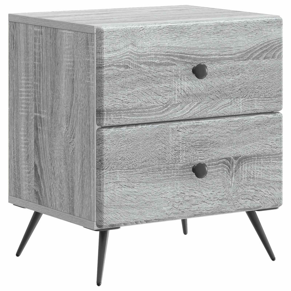 Nachttisch 2 pcs Graues Sonoma 43 x 34,5 x 47,5 cm