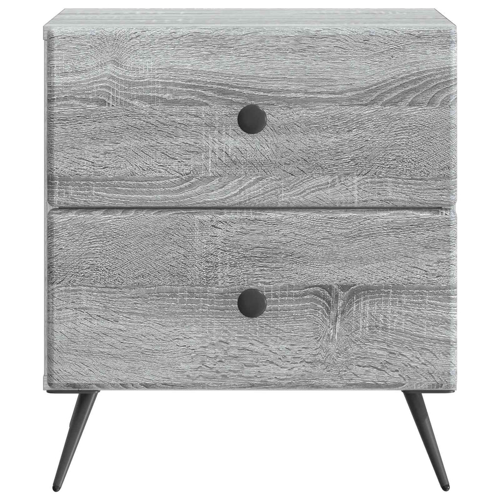 Nachttisch 2 pcs Graues Sonoma 43 x 34,5 x 47,5 cm