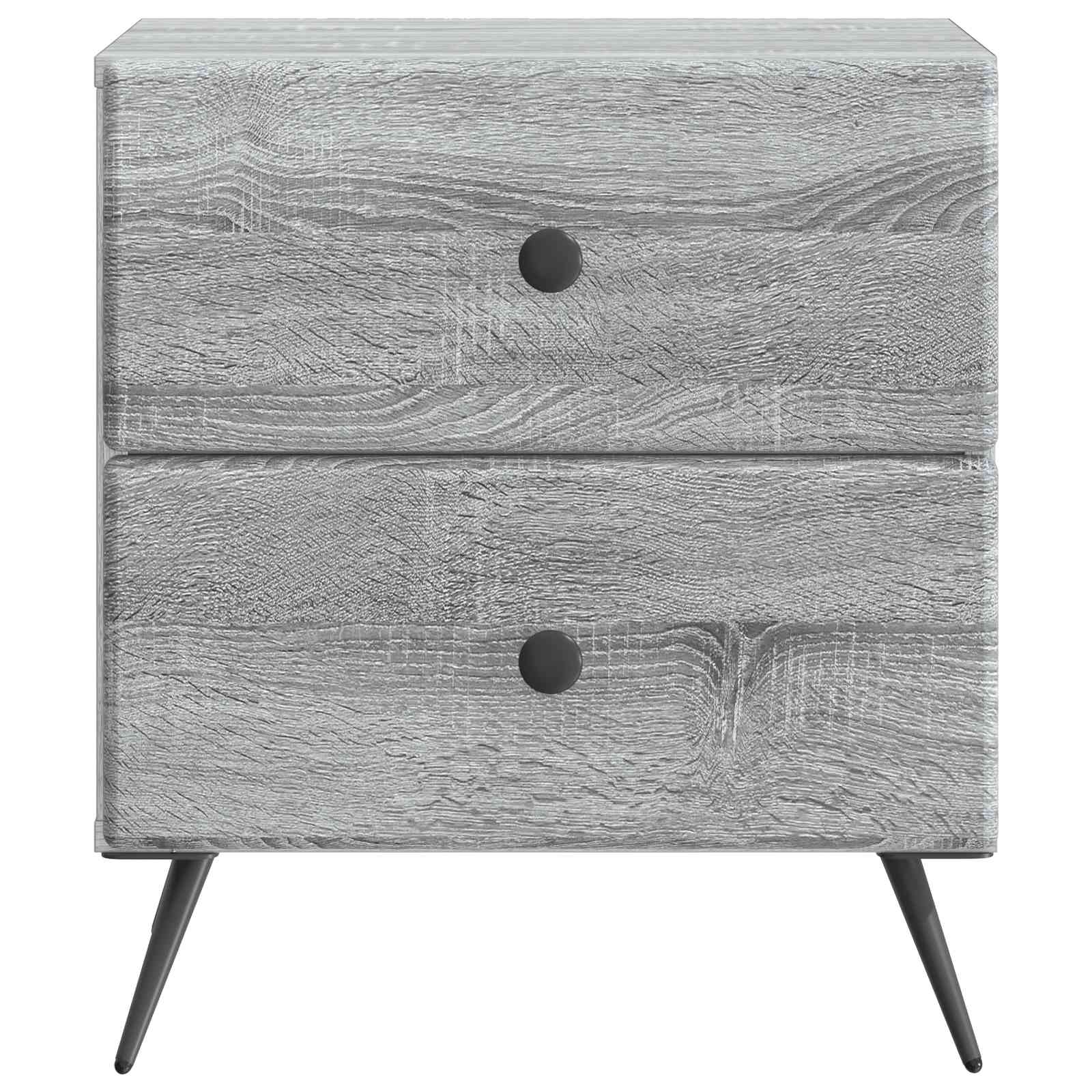 Nachttisch 2 pcs Graues Sonoma 43 x 34,5 x 47,5 cm