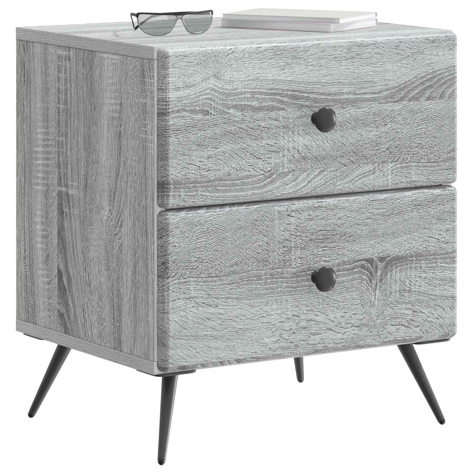 Nachttisch 2 pcs Graues Sonoma 43 x 34,5 x 47,5 cm