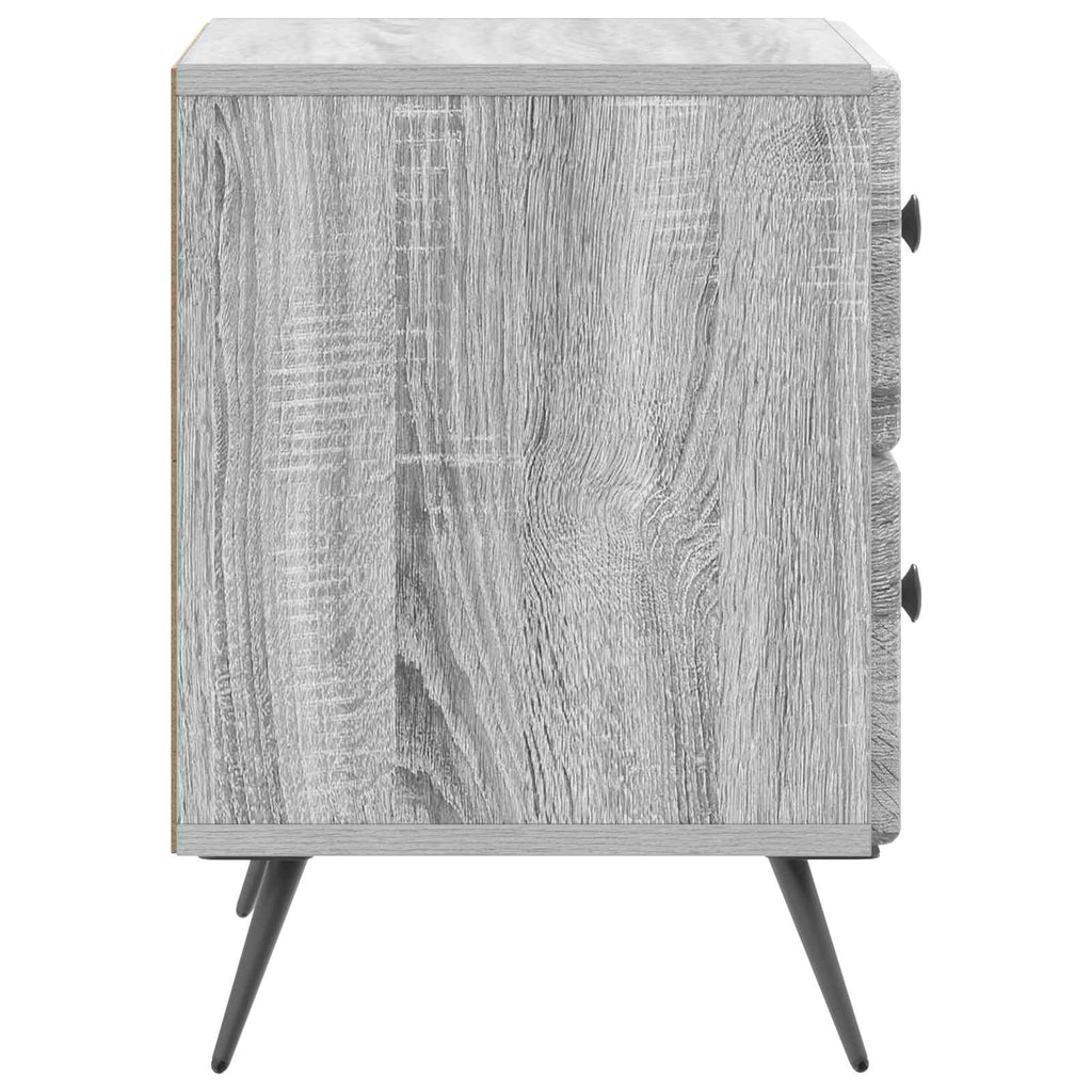 Nachttisch 2 pcs Graues Sonoma 43 x 34,5 x 47,5 cm