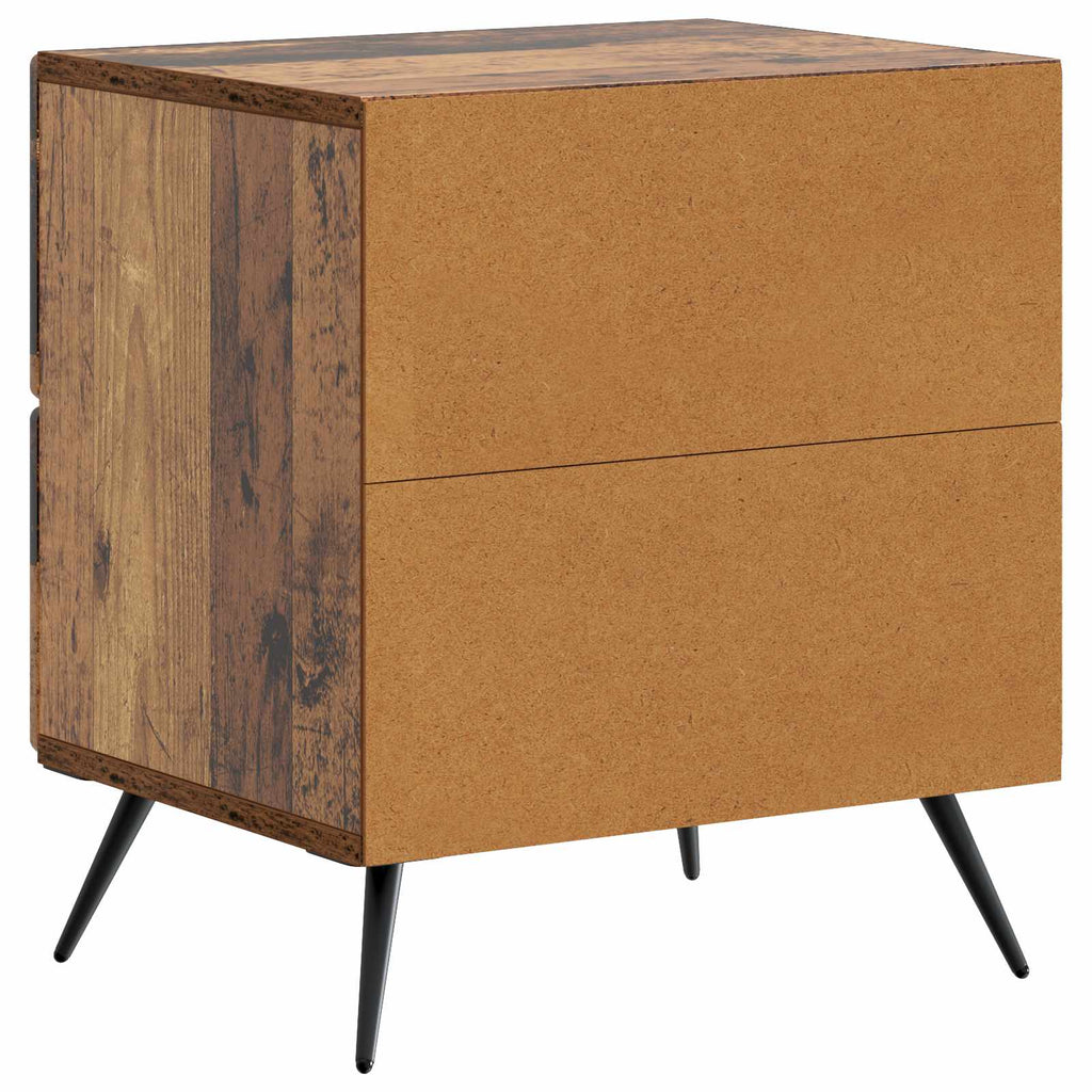Nachttisch 2 pcs Altholz 43 x 34,5 x 47,5 cm Holzwerkstoff