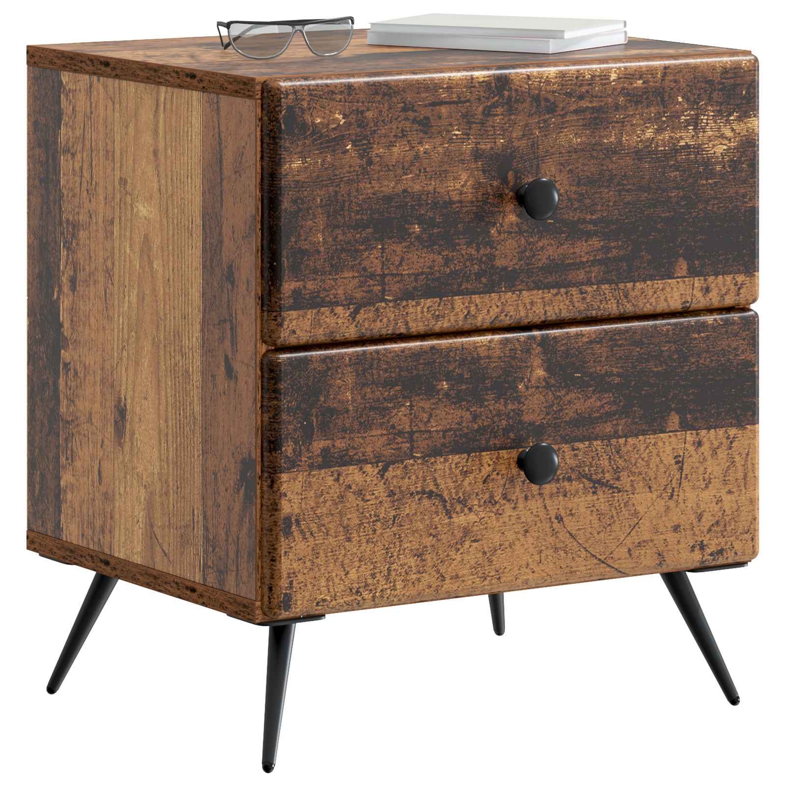 Nachttisch 2 pcs Altholz 43 x 34,5 x 47,5 cm Holzwerkstoff