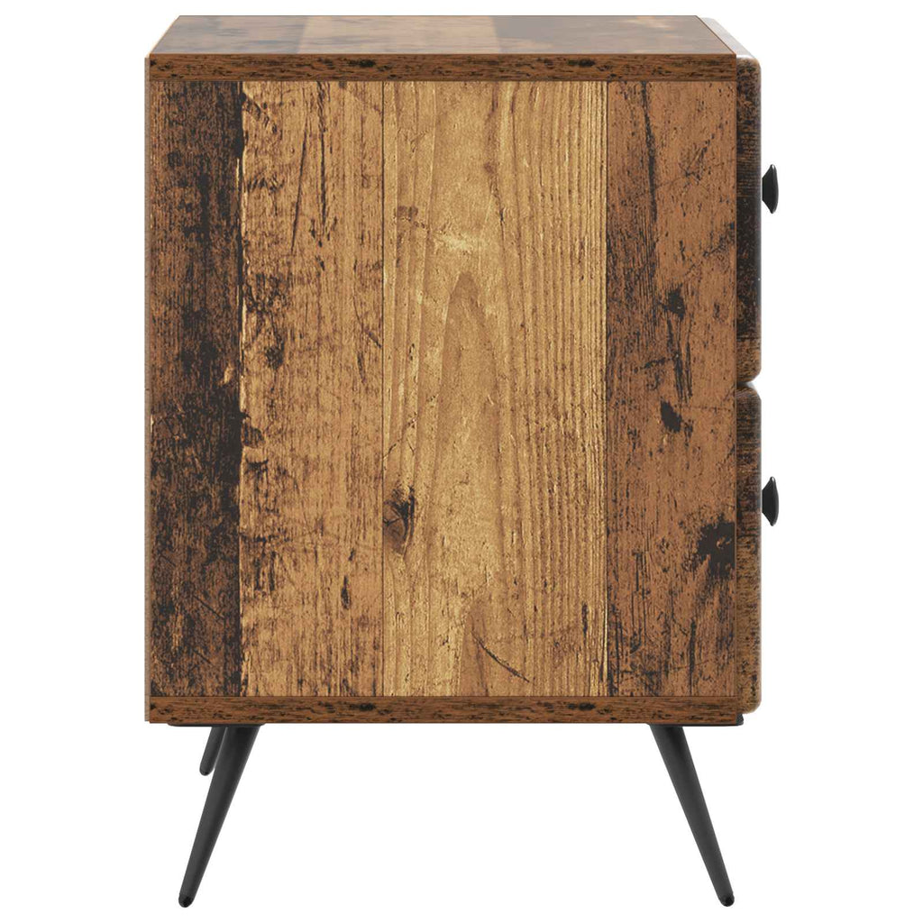 Nachttisch 2 pcs Altholz 43 x 34,5 x 47,5 cm Holzwerkstoff