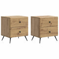 Nachttisch 2 pcs Artisan-Eiche 43 x 34,5 x 47,5 cm