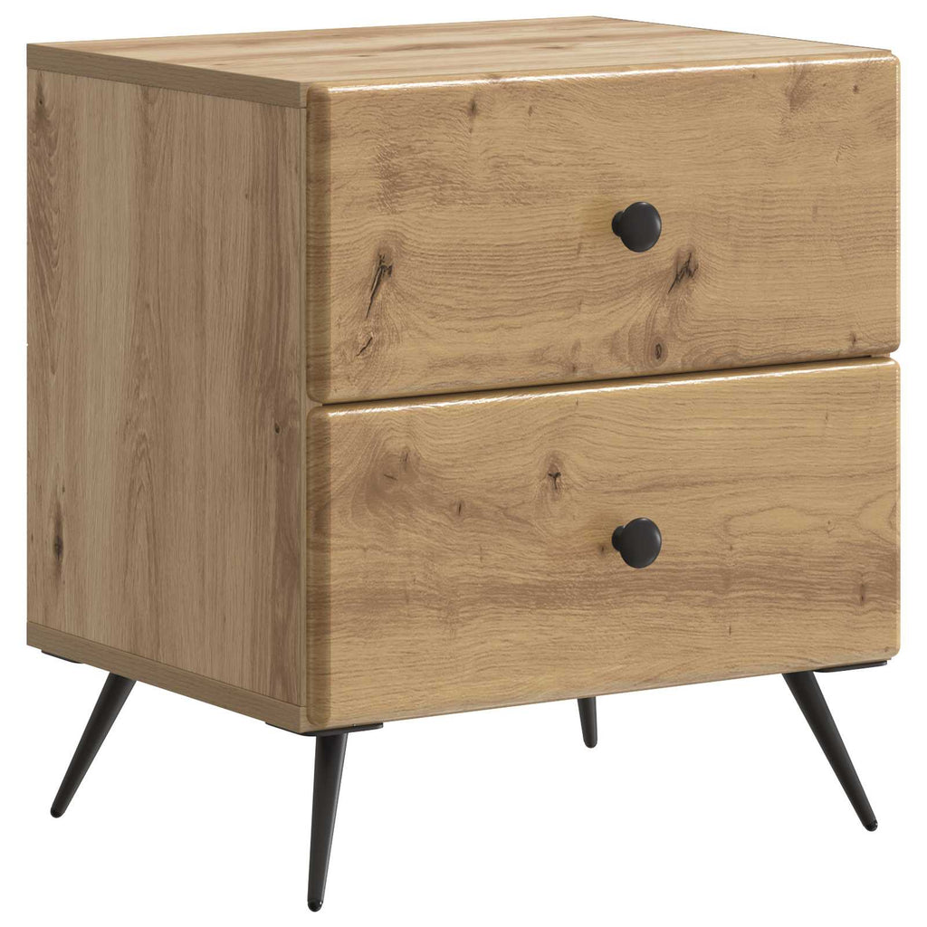 Nachttisch 2 pcs Artisan-Eiche 43 x 34,5 x 47,5 cm