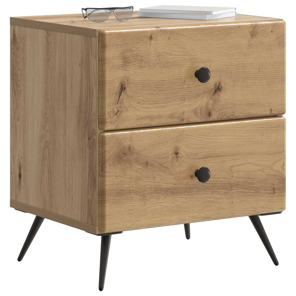 Nachttisch 2 pcs Artisan-Eiche 43 x 34,5 x 47,5 cm