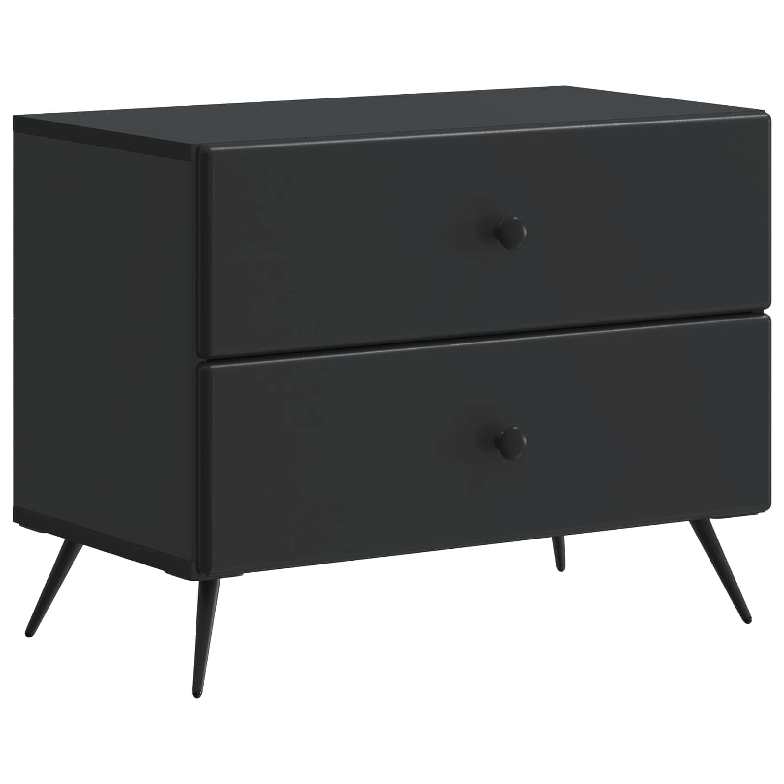 Nachttisch Schwarz 62 x 34,5 x 47,5 cm Holzwerkstoff