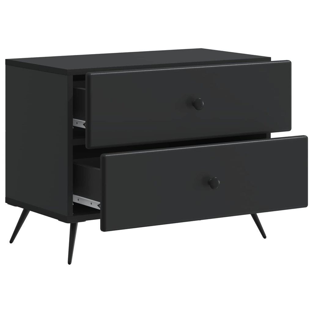 Nachttisch Schwarz 62 x 34,5 x 47,5 cm Holzwerkstoff