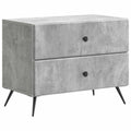Nachttisch Betongrau 62 x 34,5 x 47,5 cm Holzwerkstoff