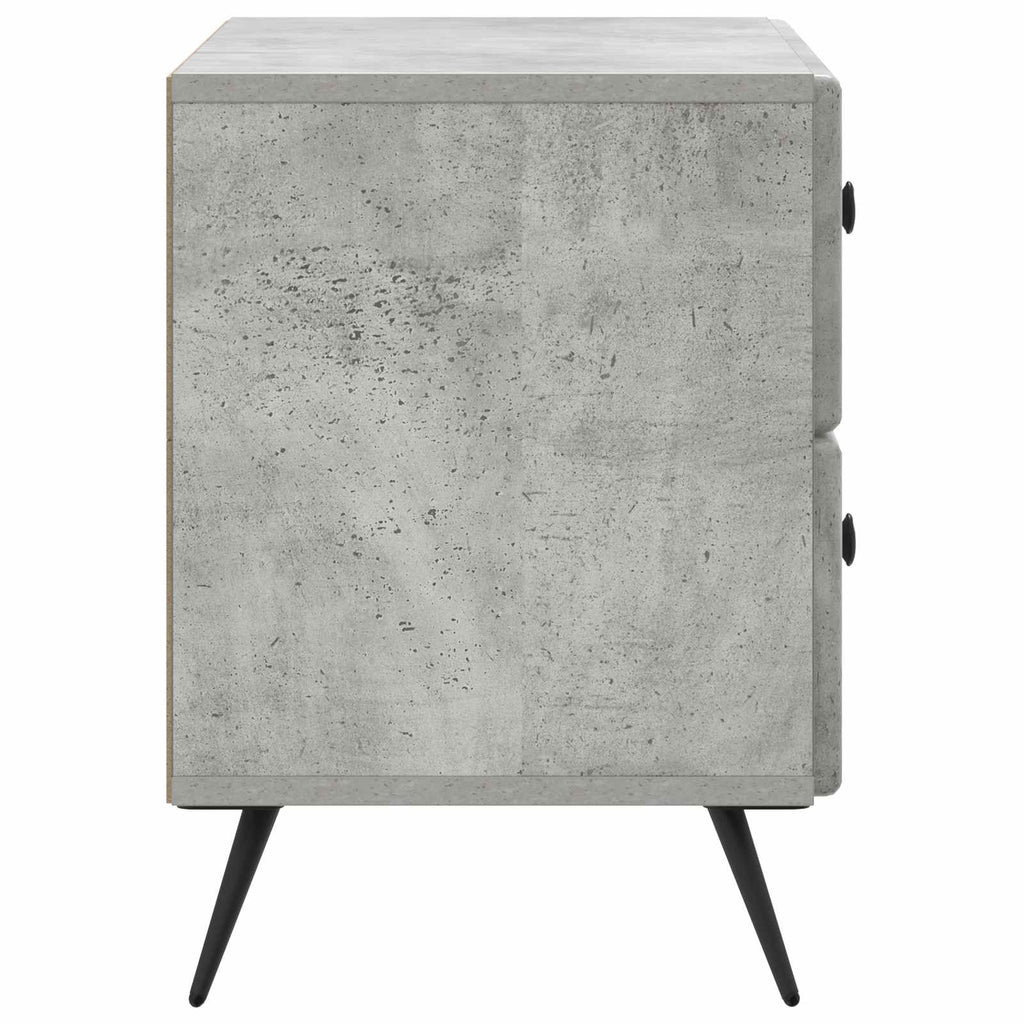 Nachttisch Betongrau 62 x 34,5 x 47,5 cm Holzwerkstoff