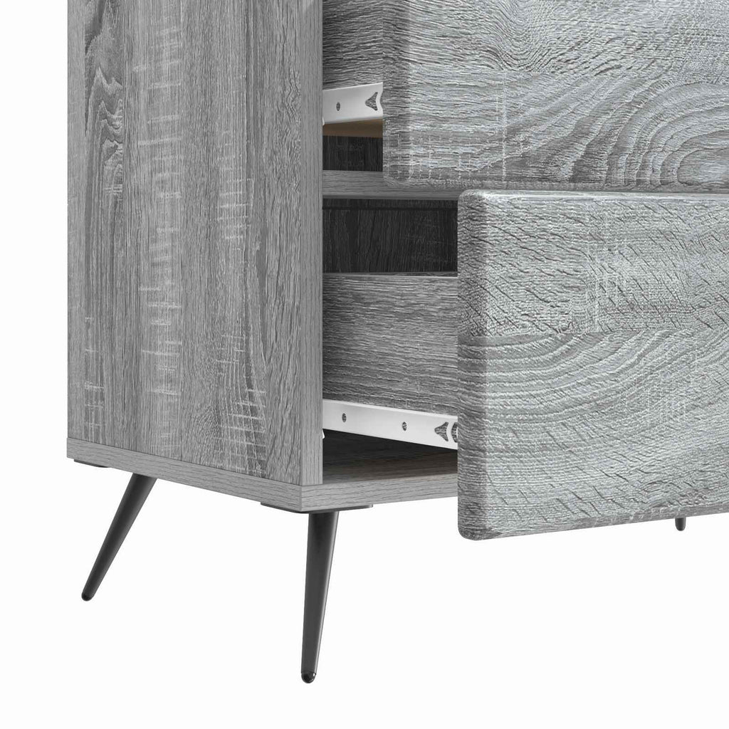 Nachttisch Graues Sonoma 62 x 34,5 x 47,5 cm Holzwerkstoff