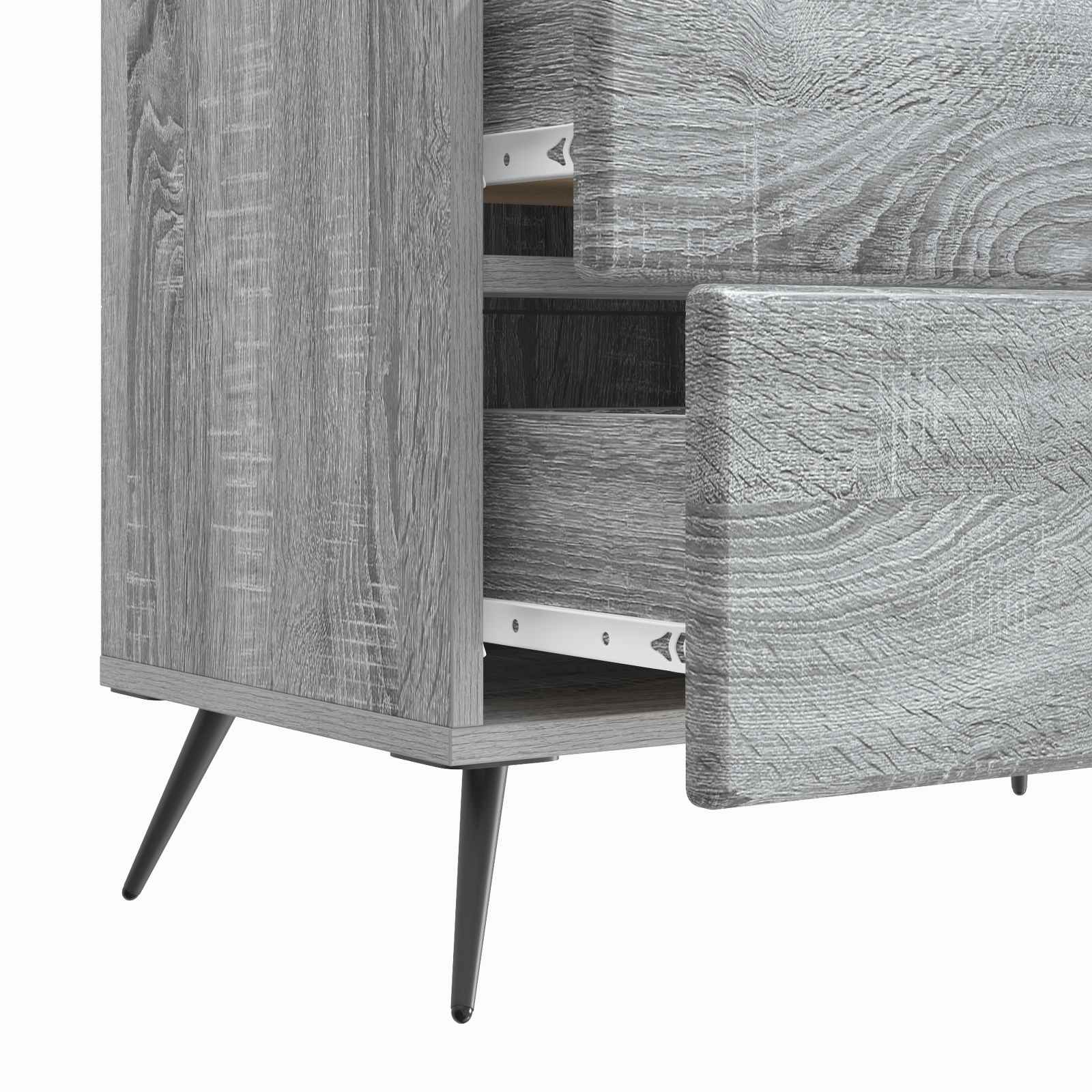 Nachttisch Graues Sonoma 62 x 34,5 x 47,5 cm Holzwerkstoff