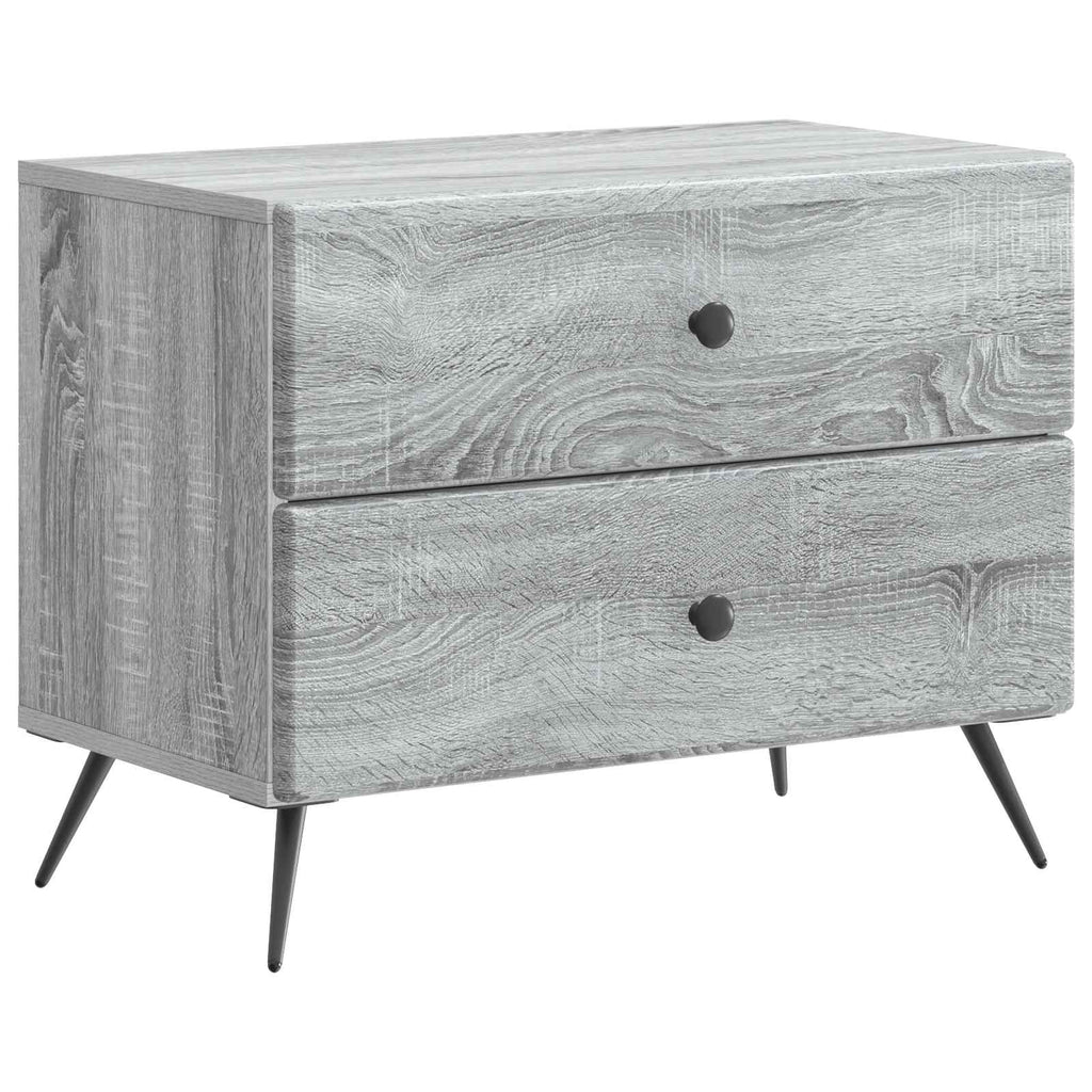 Nachttisch Graues Sonoma 62 x 34,5 x 47,5 cm Holzwerkstoff