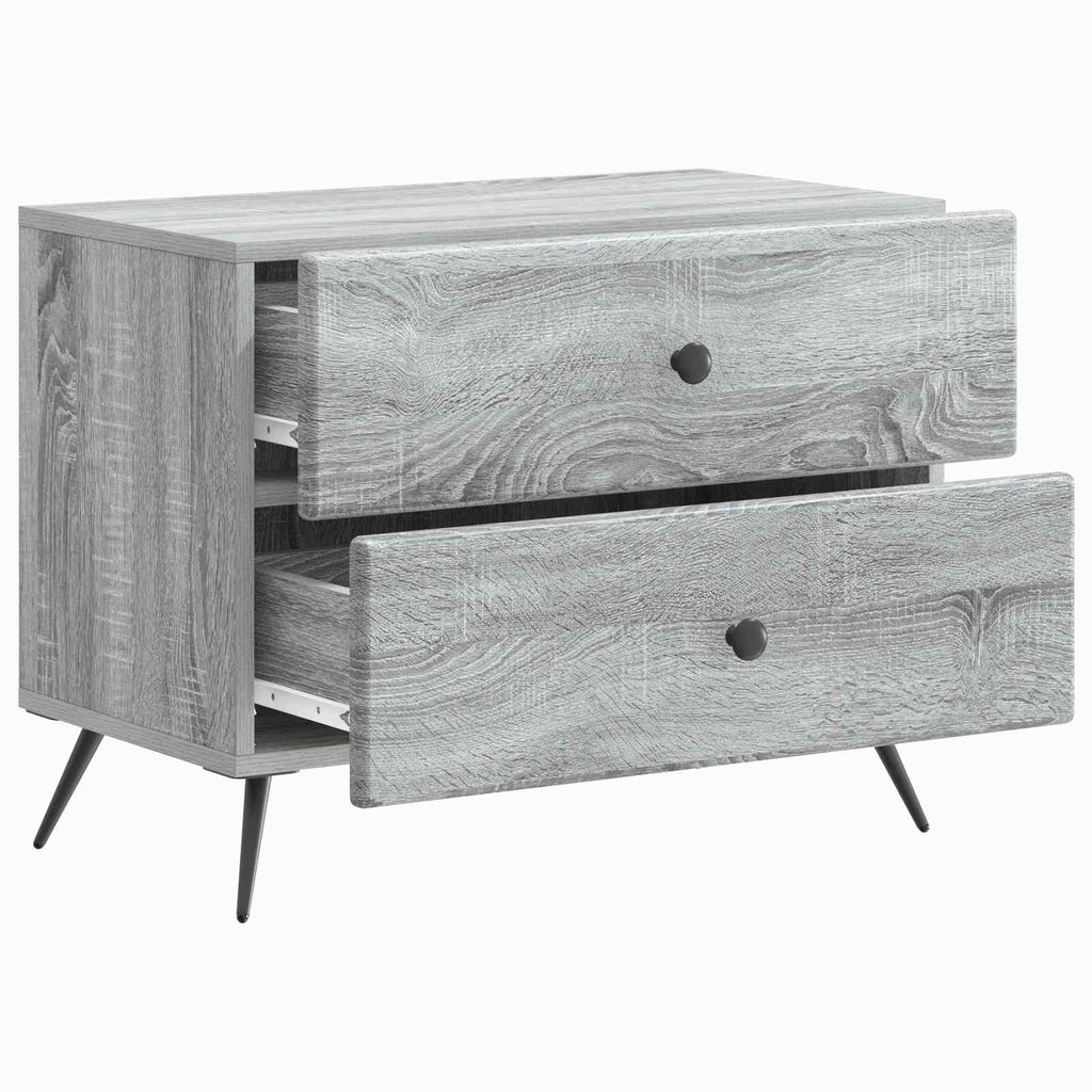 Nachttisch Graues Sonoma 62 x 34,5 x 47,5 cm Holzwerkstoff