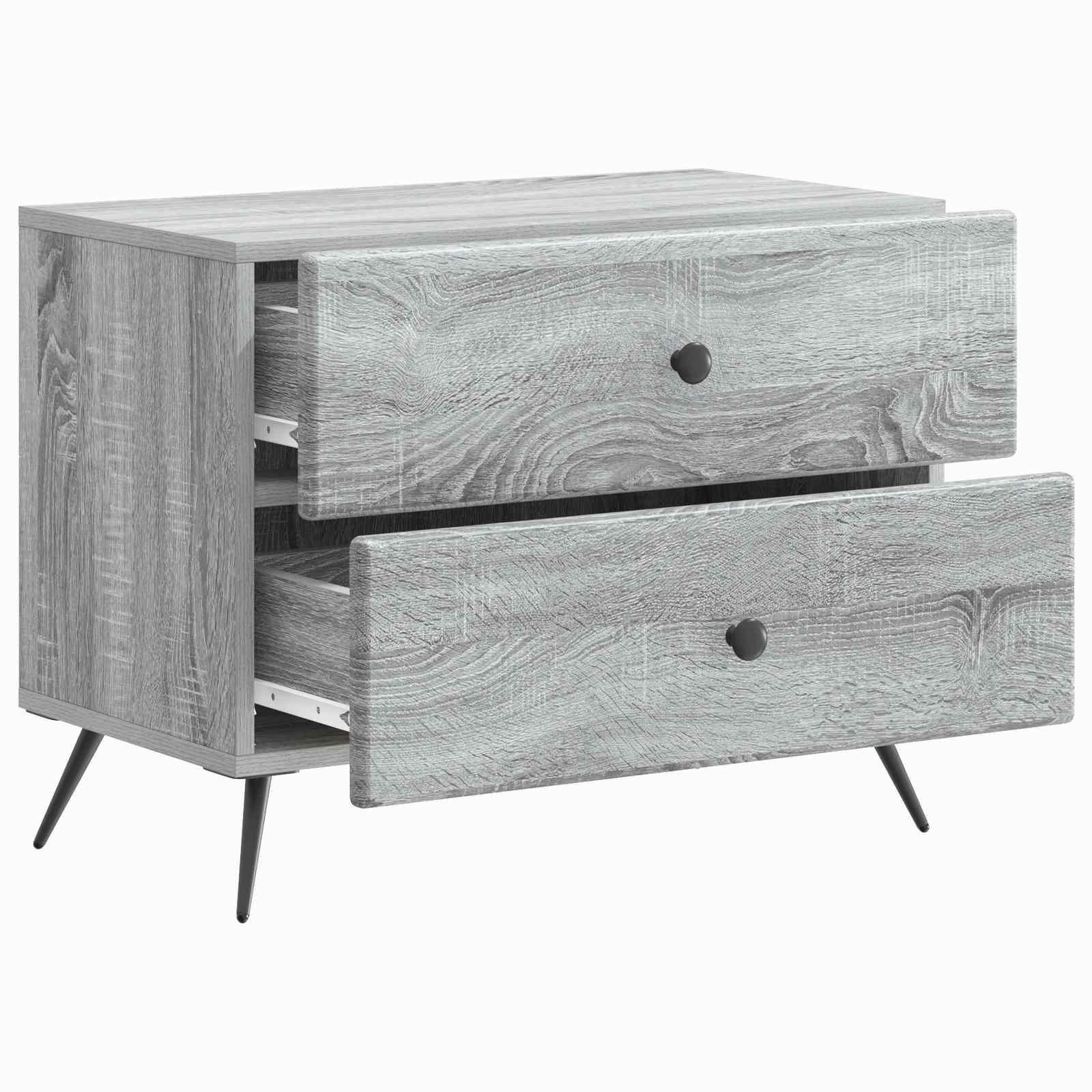 Nachttisch Graues Sonoma 62 x 34,5 x 47,5 cm Holzwerkstoff