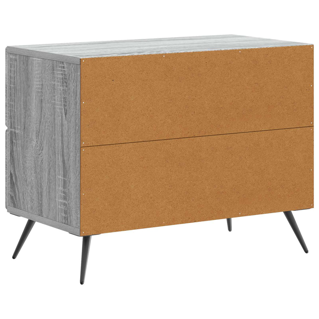 Nachttisch Graues Sonoma 62 x 34,5 x 47,5 cm Holzwerkstoff